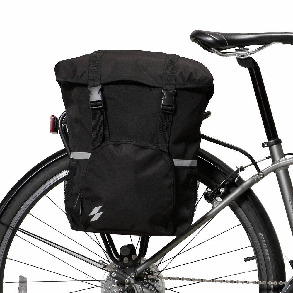 Roswheel Sahoo Series 14891-A-SA Bike Tail Rear Seat Trunk Bag Bicycle Saddle Bag Rack Side Panniers Pouch 15L