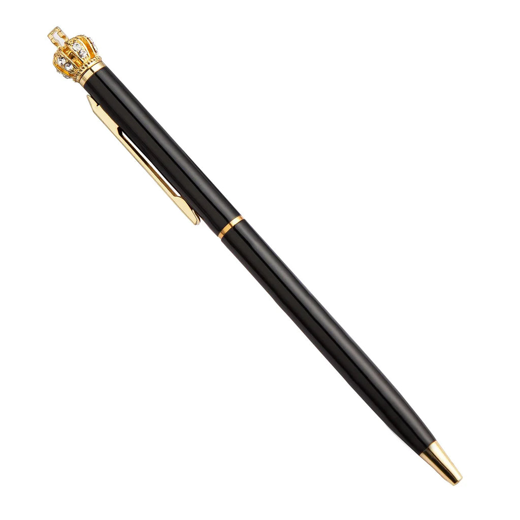 Crown Metal Ballpoint Pen Promotional Gifts Crystal Pen Luxury Customized Logo Ballpoint Pen Wedding Birthday Gift Engraved Name