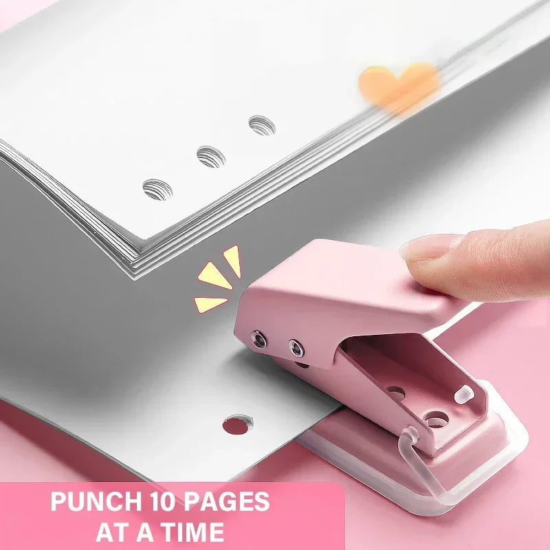 Single Ring Mini Hole Punch 1 Hole Cute Paper Punch Portable Round Hole Puncher Kawaii Office School Binding Supplies Stationery