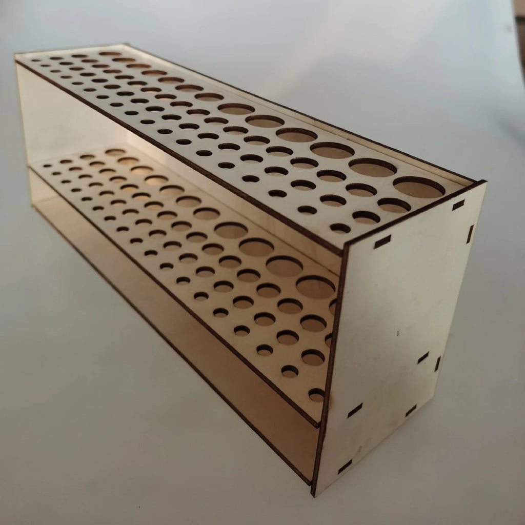 1 Pc Wooden Pen Holder Multi-function Brush Storage Rack Detachable Desktop Makeup Brush Box For Painting Brush Writing Brush