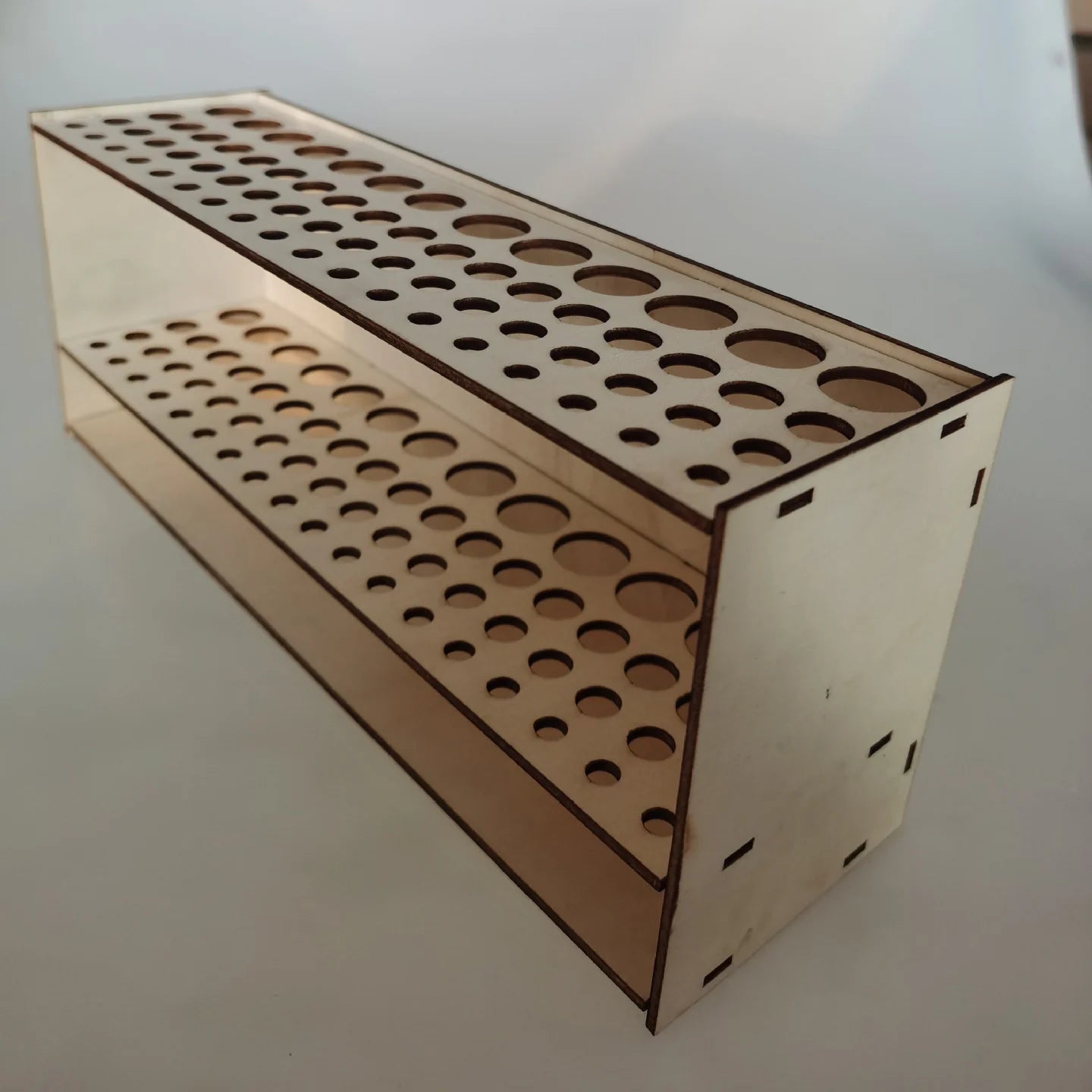 1 Pc Wooden Pen Holder Multi-function Brush Storage Rack Detachable Desktop Makeup Brush Box For Painting Brush Writing Brush