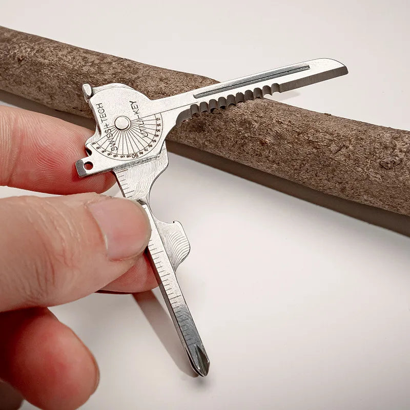 Camping Multi Function Folding Tool Keychain Opener Screwdriver 8 In 1 Utility Outdoor Survival Rescue Pocket Plier KeyRing