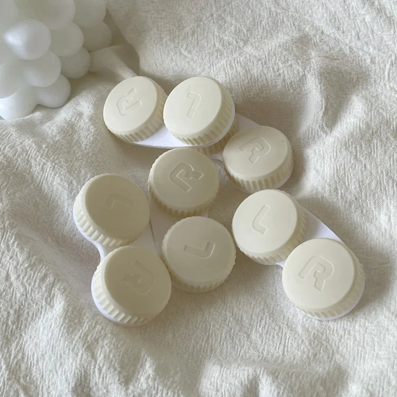 10PCS Multicolour Lenses Box Holder Travel Bottles Set Kawaii Contact Lenses Container Pupils Case Lens Kit Canister YXYJH05