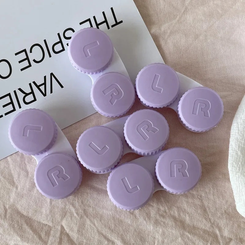 10PCS Multicolour Lenses Box Holder Travel Bottles Set Kawaii Contact Lenses Container Pupils Case Lens Kit Canister YXYJH05