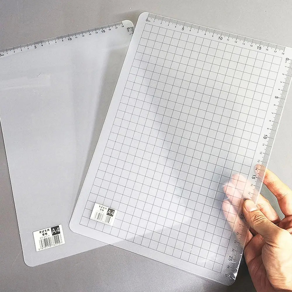 Anti Slip Pad Grid Sewing Cutting Mats PVC Grid Scale Transparent Ruler Board Waterproof A4 Writing Drawing Desk Pad