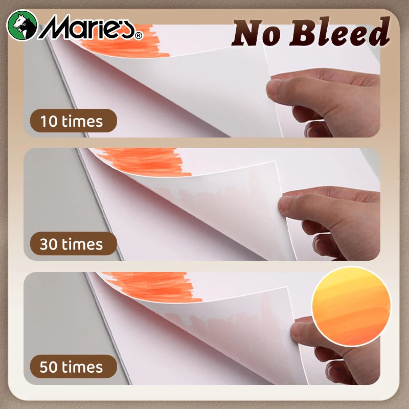 30 Sheets Marie's White Cardstock, 3 Sizes Papers, 16K/A4/8K Paintng Card Stock, Smooth Card Paper,250gsm/90 lb Heavy Card Stock