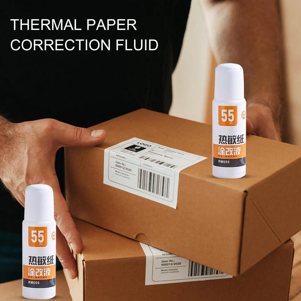 Thermal Paper Correction Fluid Fast-Drying 30ml/55ml Privacy Protection for Parcel Box ID Information Anti Peep Identity Guard
