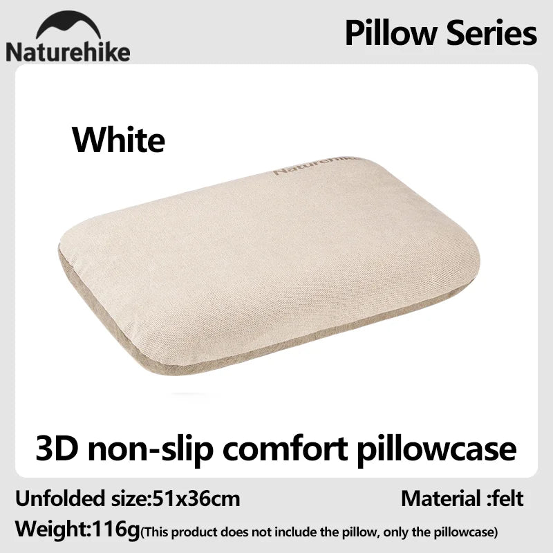 Naturehike 3D Outdoor Portable Comfort Antibacterial Breathable Foam Rest Pillowcase Travel Office Lightweight Couple Pillowcase