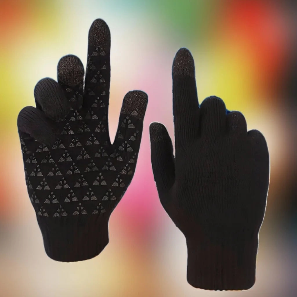 Winter Knitted Gloves Thermal Windproof Plush Warm Touchscreen Non Slip Bicycle Motorcycle Outdoor Sport Gloves