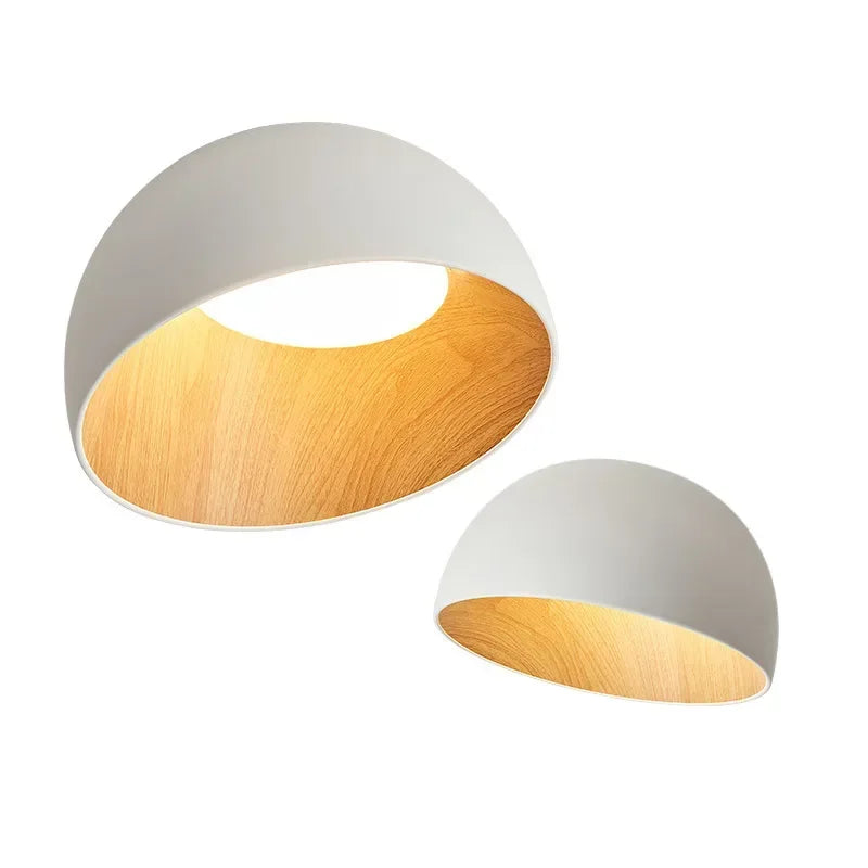 Nordic Bedroom Ceiling Light Creative Casual Personalized Slanted Wood Grain Japanese Style Master Bedroom Lighting Fixture