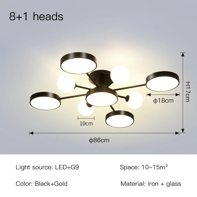 Postmodern ceiling light Creative Snowflake glass ball ceiling lamp For Bedroom Lighting children's living room luxury lighting