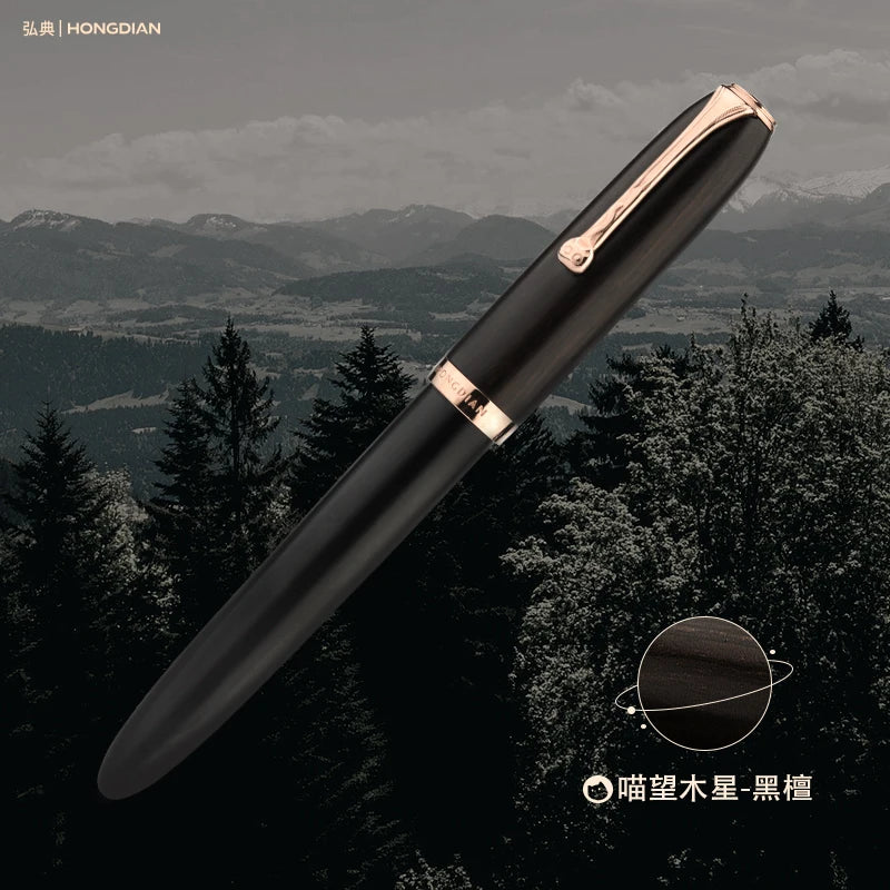 Hongdian A10 Fountain Retro Elegant Wooden Pen Business Calligraphy Office Capacity Ink Converter Cartridge Premium Gift Box