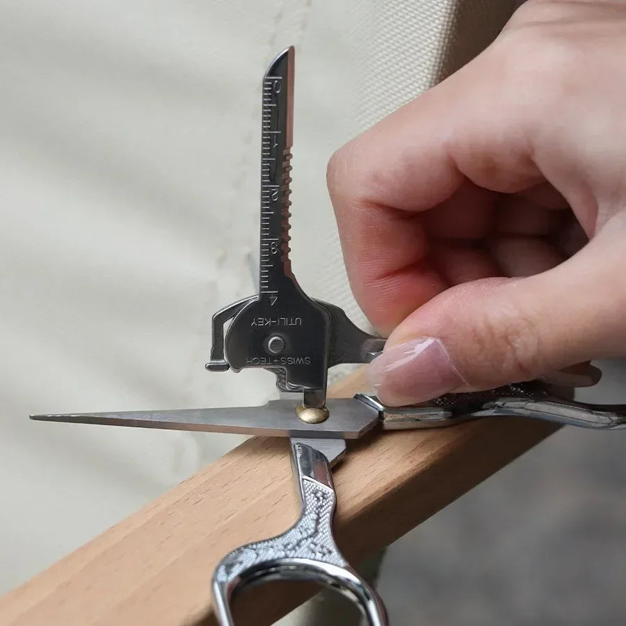 6-in-1 Multi-Tool Keychain for Camping & Survival | Folding Screwdriver, Bottle Opener | Compact Outdoor Utility Pliers with Key