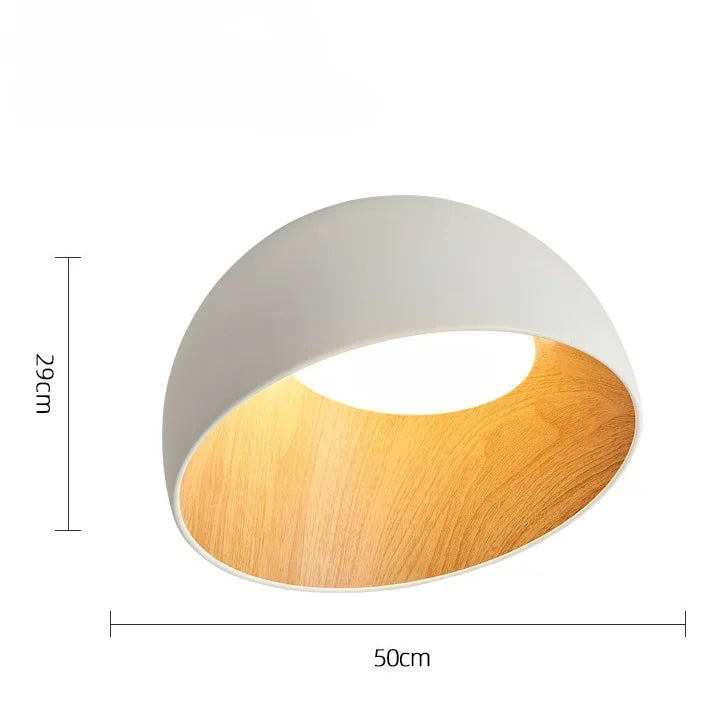 Nordic Bedroom Ceiling Light Creative Casual Personalized Slanted Wood Grain Japanese Style Master Bedroom Lighting Fixture