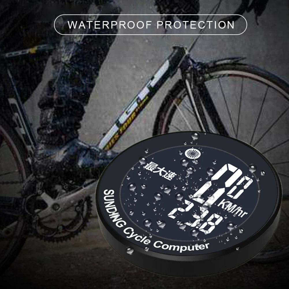 New Bicycle Computer Waterproof Cycling Speedometer Multifunctional LCD Screen Mountain Bike Speed Meter Odometer Stop Watch