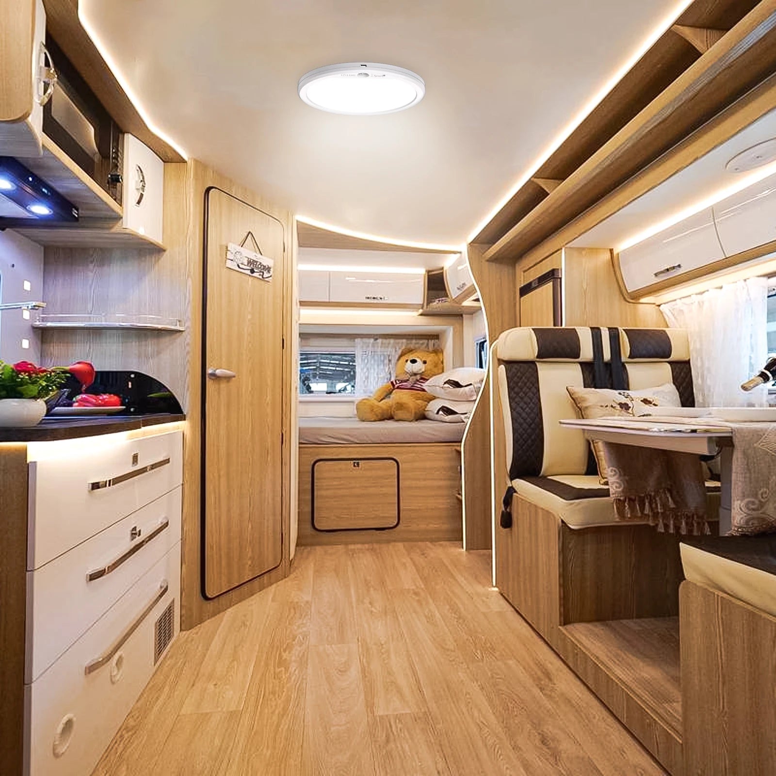 Ceiling Light withMotion sensor, 3 Color Modes(6500K/3000K/4500K),5000mAhRechargeable Battery, Remote Control for Closet