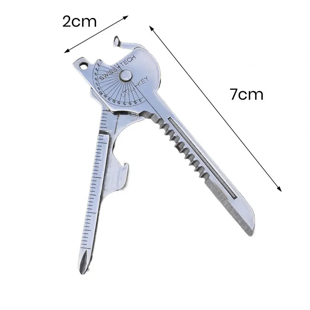 Camping Multi Function Folding Tool Keychain Opener Screwdriver 8 In 1 Utility Outdoor Survival Rescue Pocket Plier KeyRing