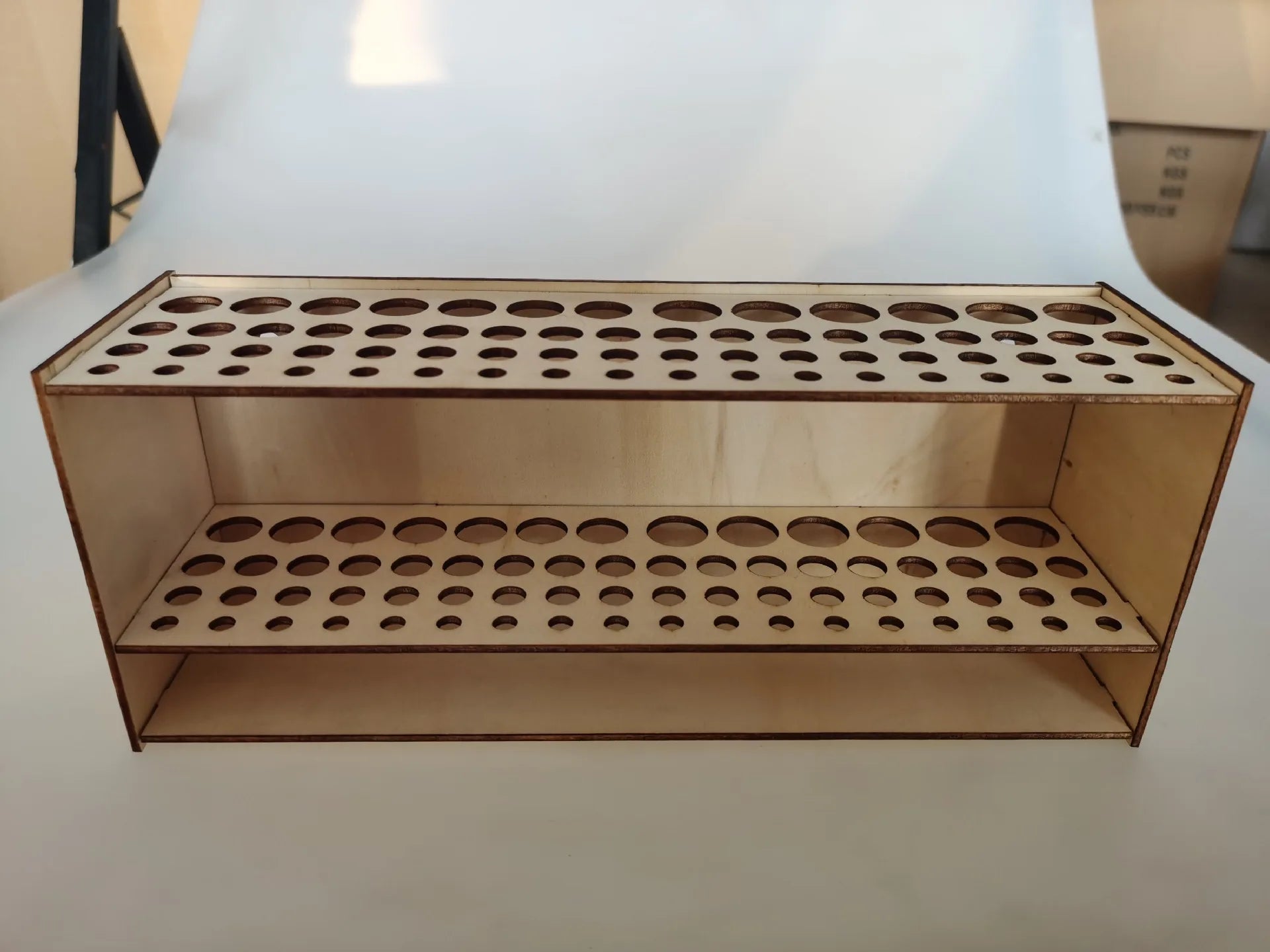 1 Pc Wooden Pen Holder Multi-function Brush Storage Rack Detachable Desktop Makeup Brush Box For Painting Brush Writing Brush