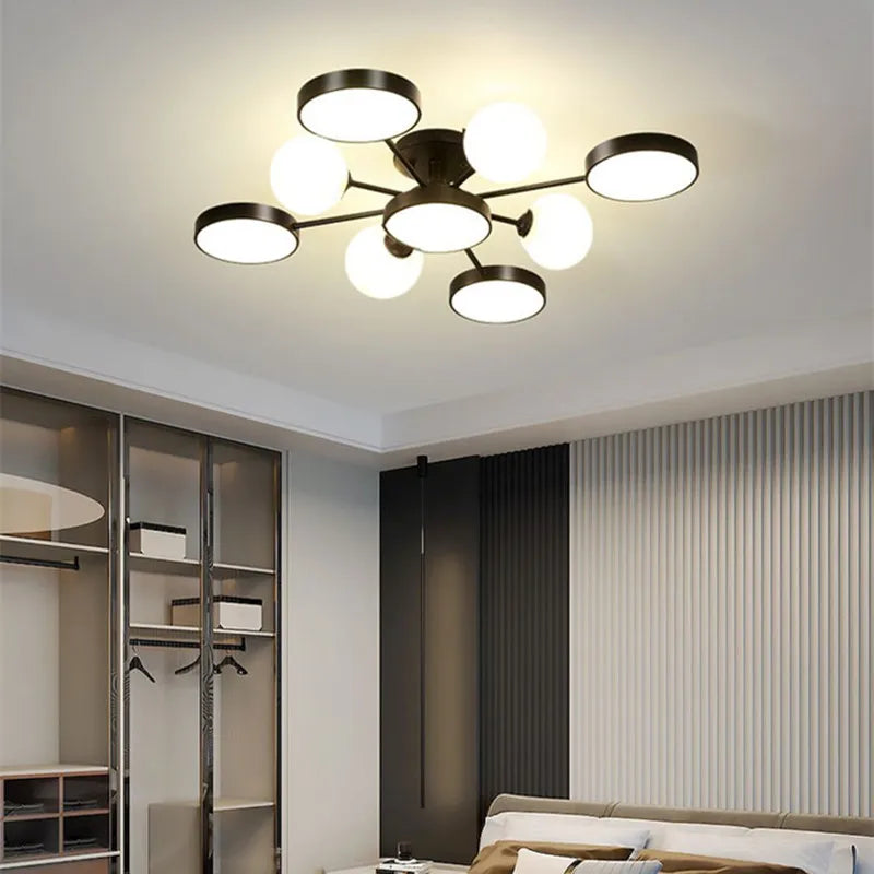 Postmodern ceiling light Creative Snowflake glass ball ceiling lamp For Bedroom Lighting children's living room luxury lighting