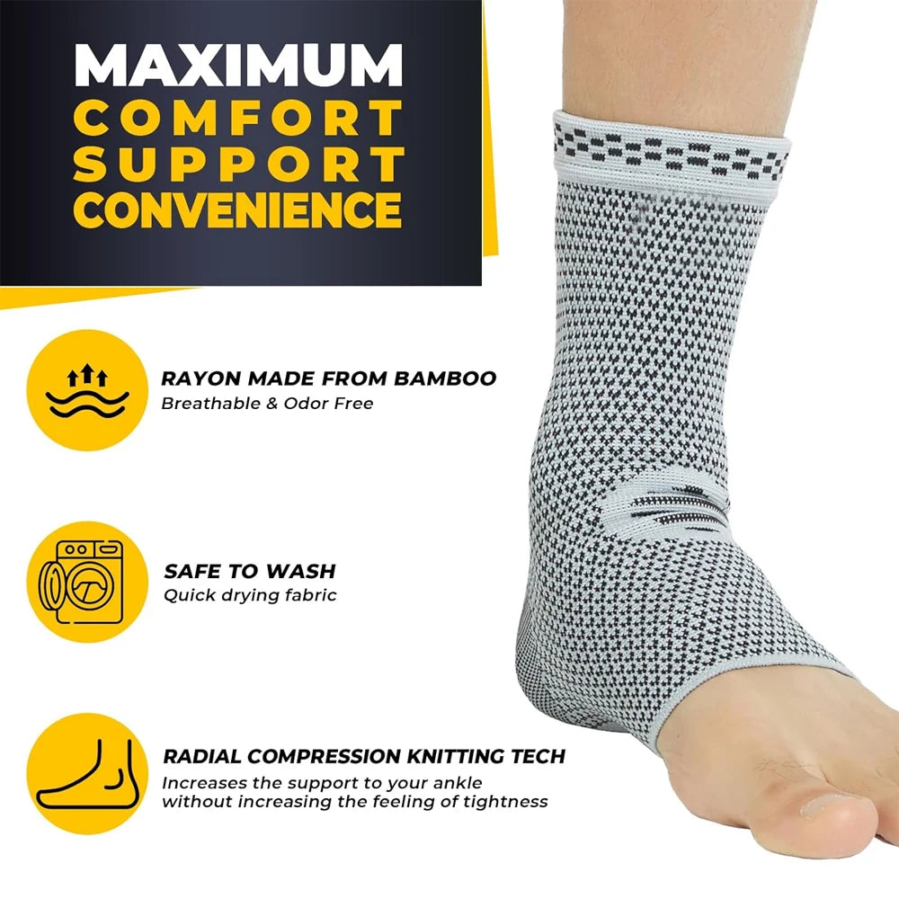2PCS Ankle Braces for Men  Women,Ankles Compression Socks for Foot Pain,Daily Wear,Fitness, Working, Achilles Tendonitis Relief