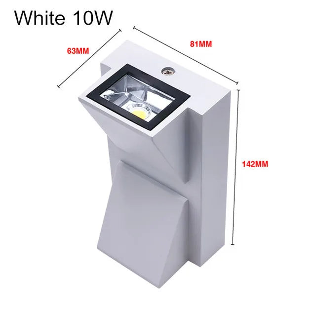 IP65 LED Outdoor Waterproof Wall Lamp 5W 10W Modern Simple Porch Garden Gate Patio Balcony Wall Light