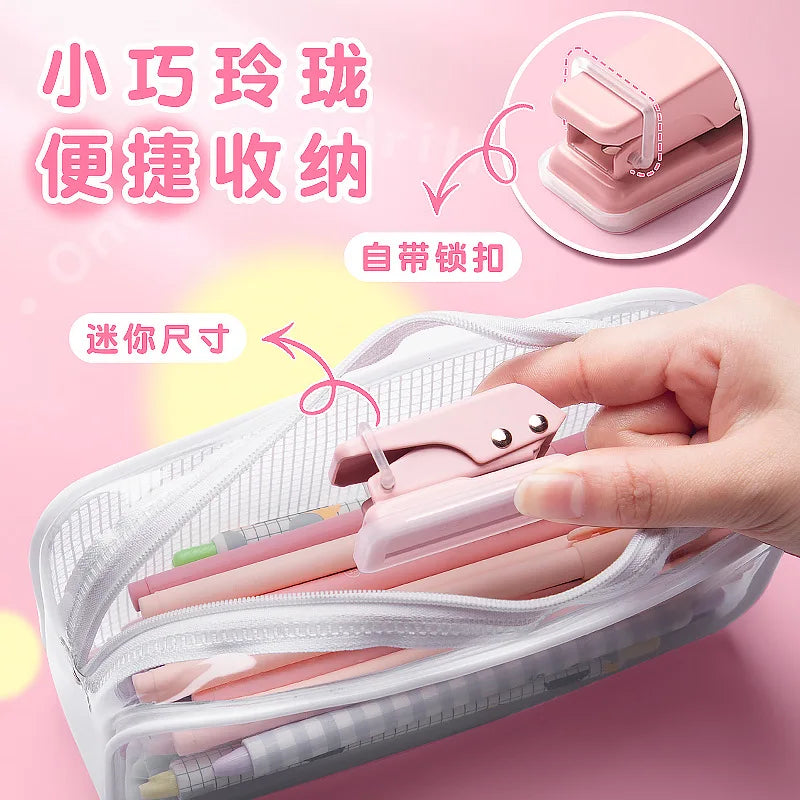 Morandi Color Hole Punch Single Hole School Office Supplies DIY Photo Album Creative Stationery Circular Hole Cutter