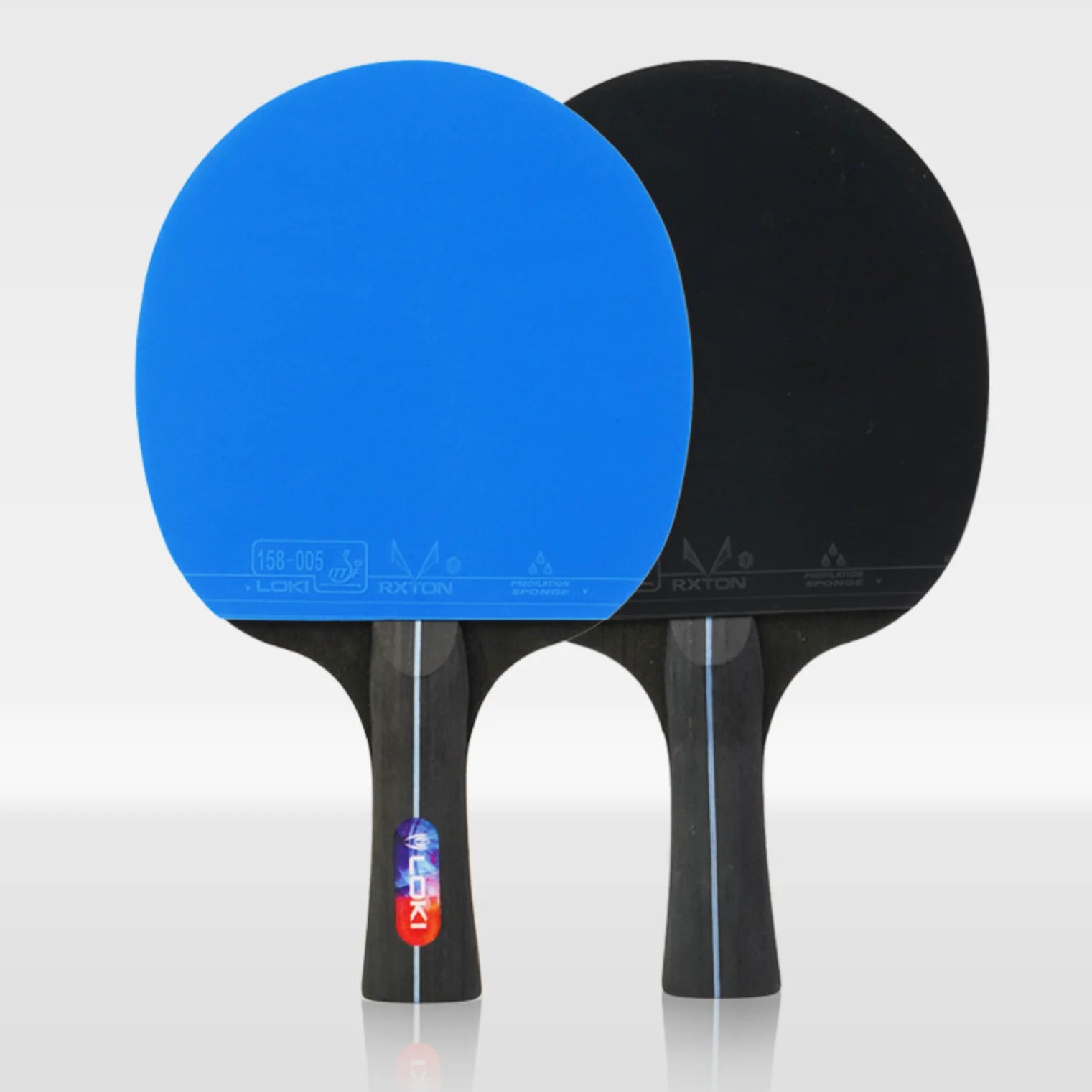 LOKI K5000 FL Long HandleTable Tennis Racket Home Entertainment PingPong Rackets with Blue Color Ping Pong Rubber