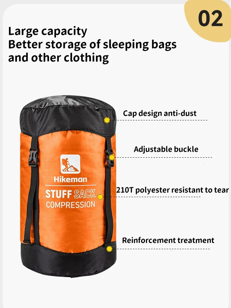 Outdoor Sleeping Bag Compression Bag Camping Travel Clothing Storage Bag Large Capacity Portable Compression Storage Bags