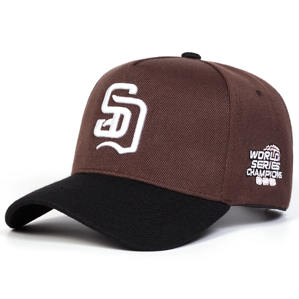 Unisex SD Letter Embroidery Baseball Caps Adjustable Casual Hats Spring and Autumn Outdoor Sunscreen Hat