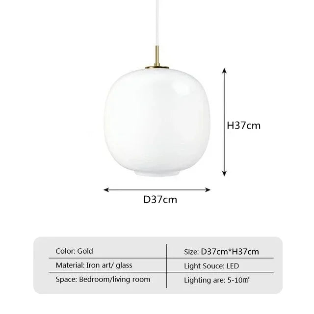 Minimalist White Glass Pendant Lights Nordic Modern Dining Table Hanging Lamps Restaurant Bedside Chandeliers Home Decor LED