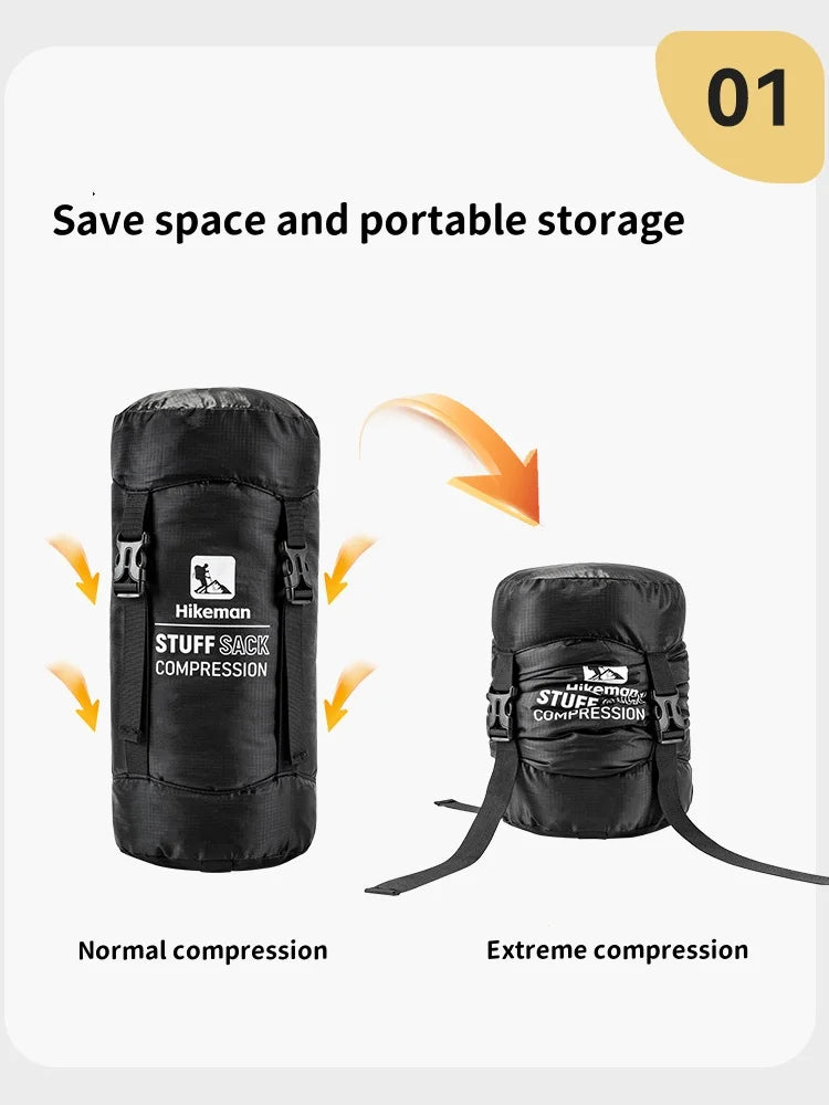 Outdoor Sleeping Bag Compression Bag Camping Travel Clothing Storage Bag Large Capacity Portable Compression Storage Bags