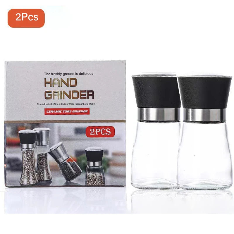 2/1Pcs Manual Salt Pepper Grinder Pepper Grinder Salt Grinder Stainless Steel Salt and Pepper Shakers Kitchen Mills Accessories