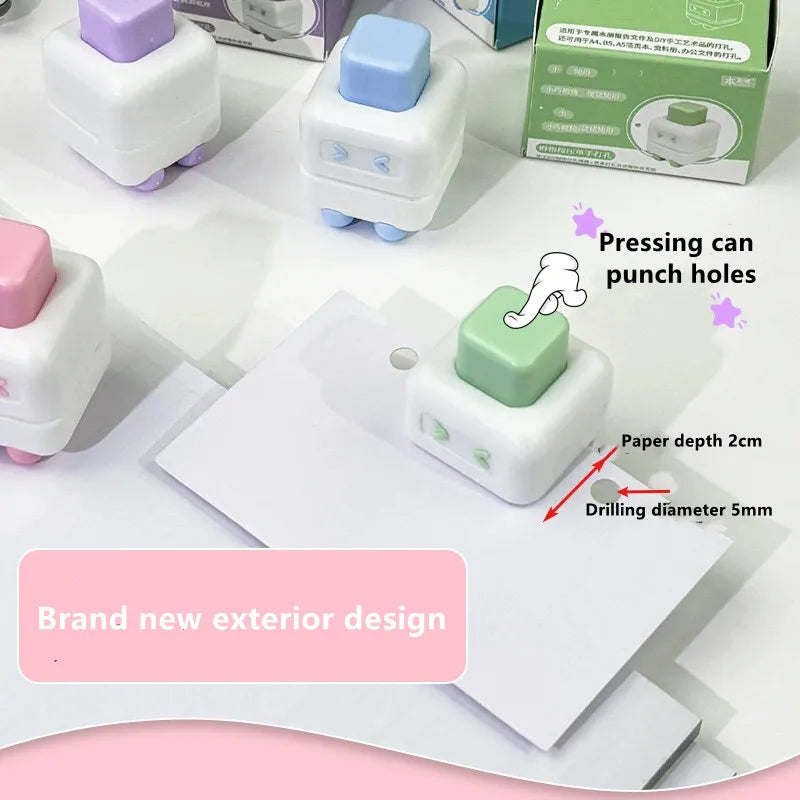 5mm Office Hole Punch Single Manual Ring Hole Puncher Mini Loose-leaf Book Paper DIY Manual Circle Binding Hole Craft Punches ﻿