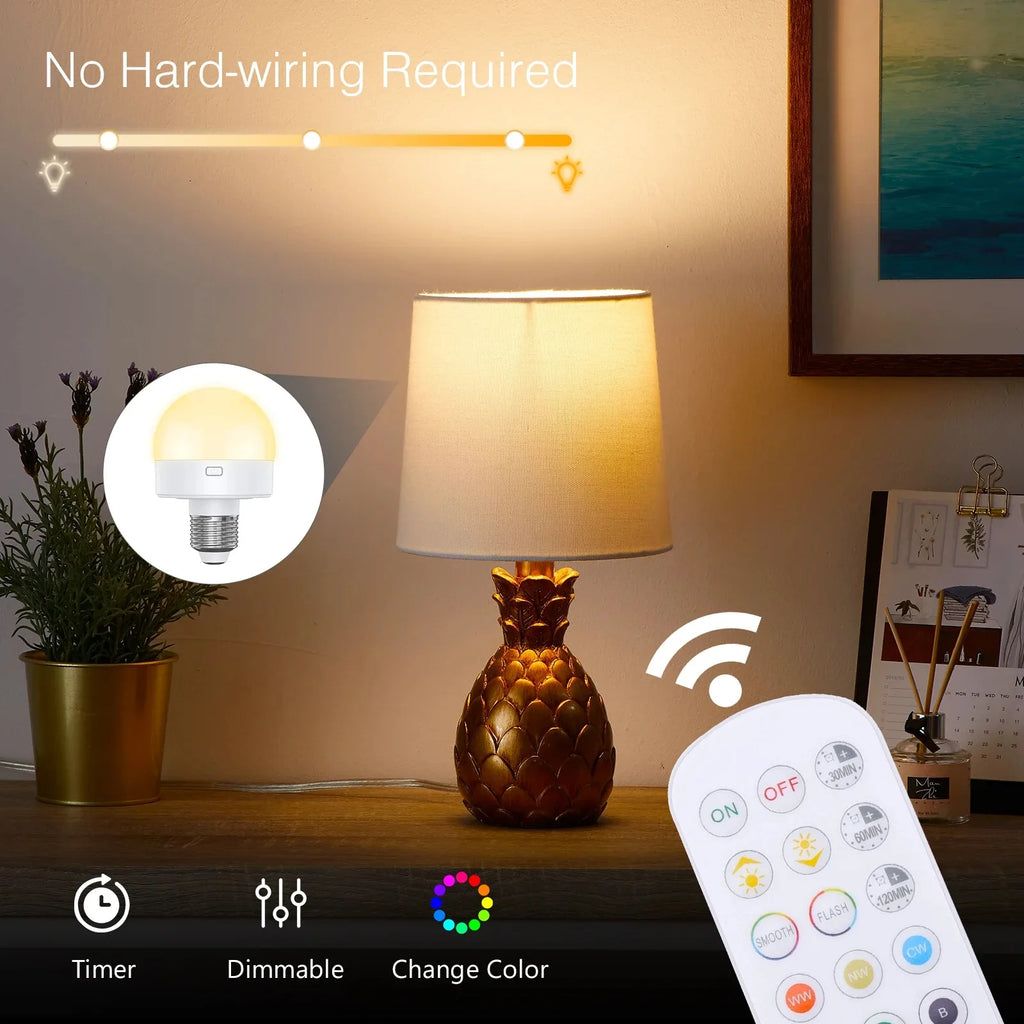 Smart Rechargeable LED Bulb E27 Remote Control RGB Dimmable 16 Million Colors Timer & Energy Saving Battery Operated Night Light