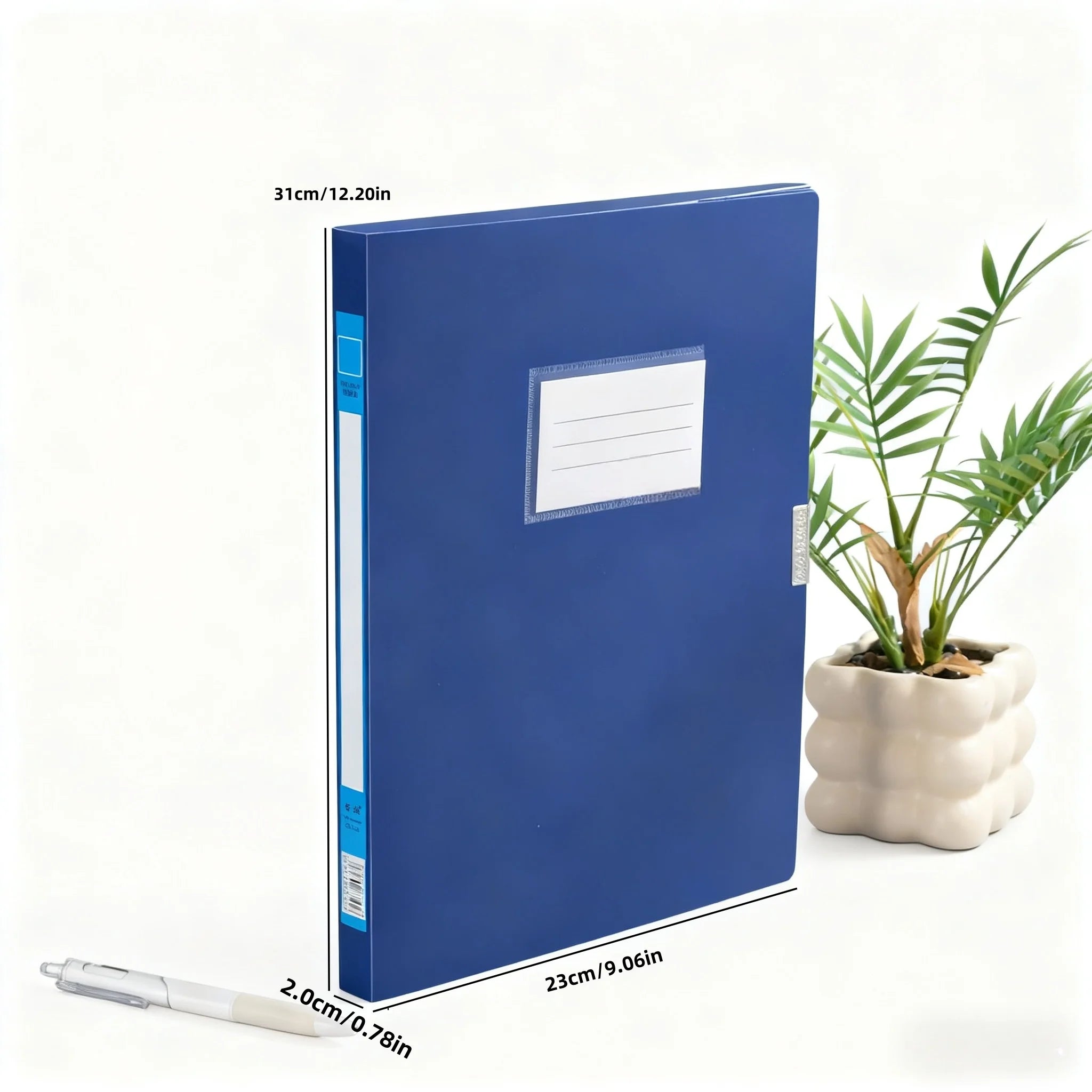 A4 File Folder File Box with Adhesive Closure, Thickened Plastic Document Box, Storage Bag, Office Supplies, A4 Organizer Box, Foldable Document Holder