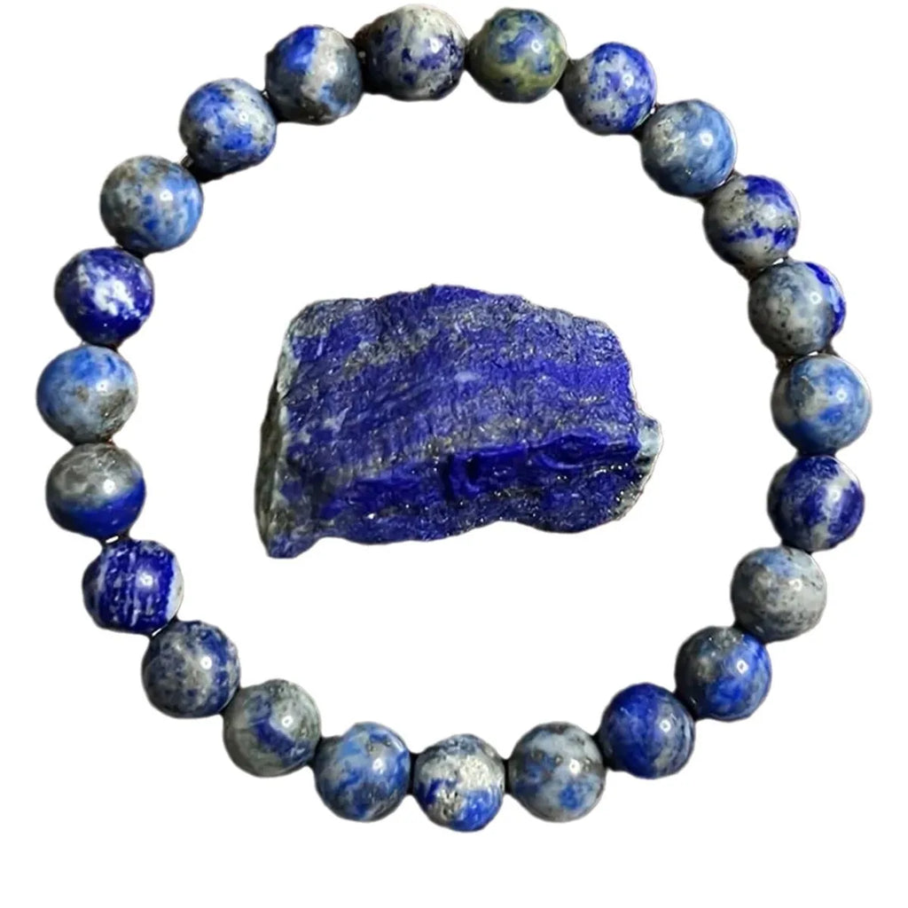 Unisex Lapis Lazuli bracelet made of 8mm natural stone, perfect for everyday gift giving