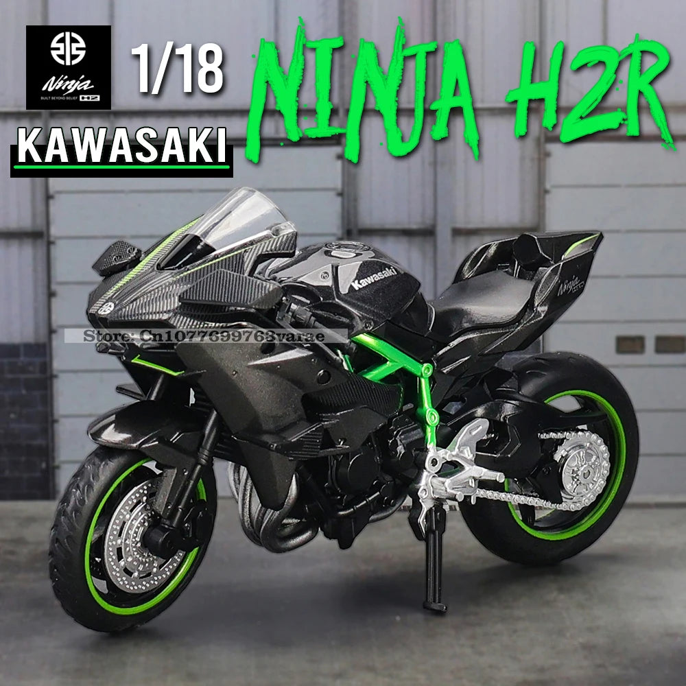 MSZ 1:18 Kawasaki Ninja H2R Suzuki YAMAHA alloy die-cast car motorcycle model, toy gift giving, die-cast static motorcycle model