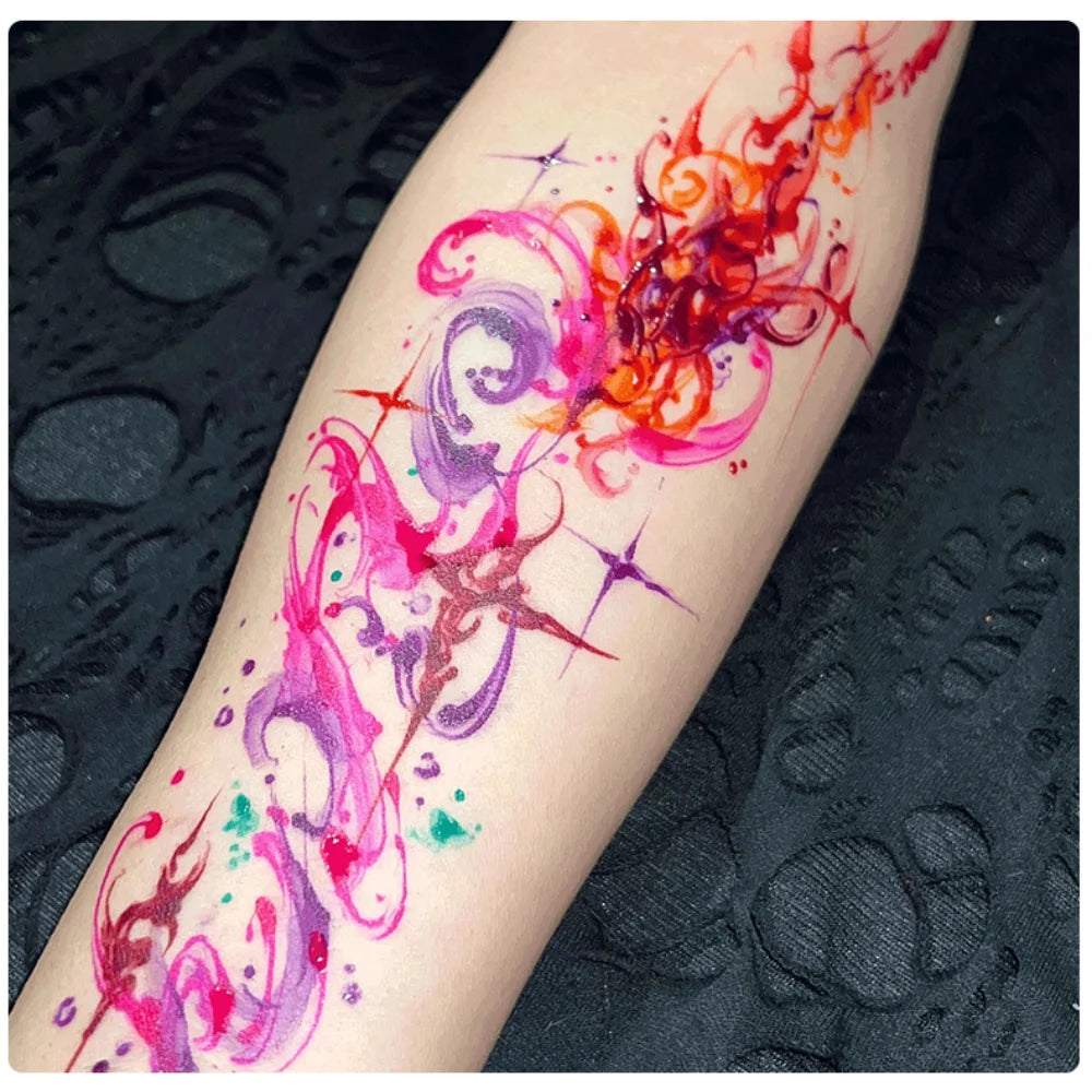 Temporary Tattoo Multicolor Body Paint Henna Cones Easy To Clean Art Cream For Body Art Diy Paint Costume Event