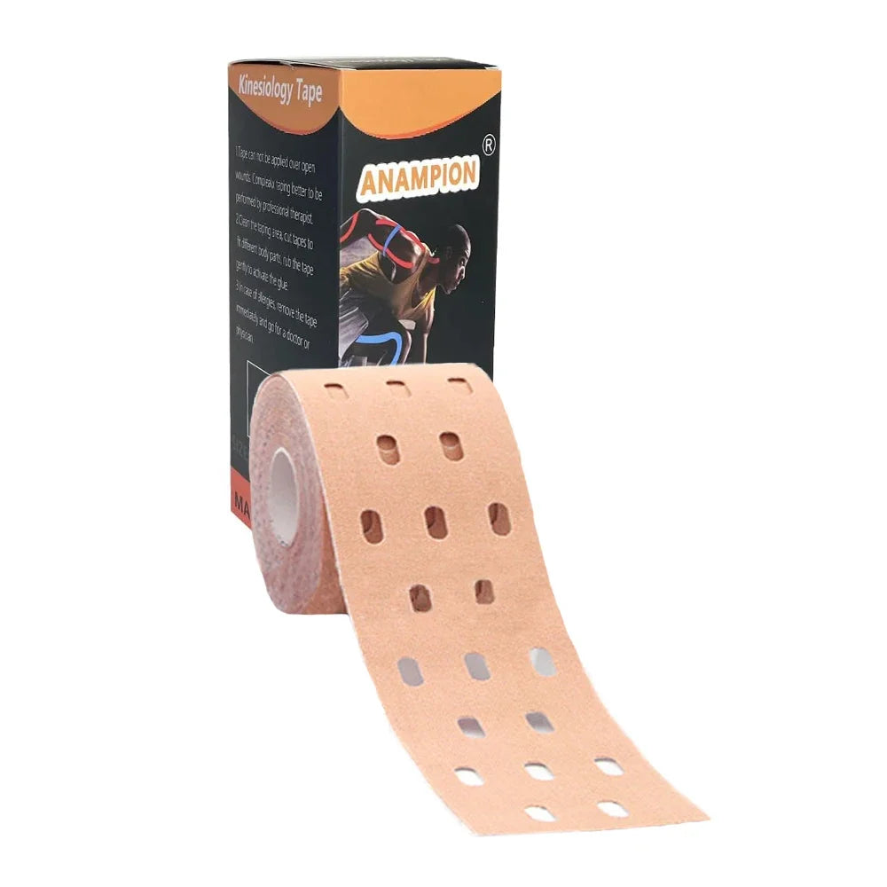 5cm Perforated Kinesiology Elastic Adhesive Tape Cotton Muscle Protection Athletes Breathable Gym Sports Glue Knee Protector
