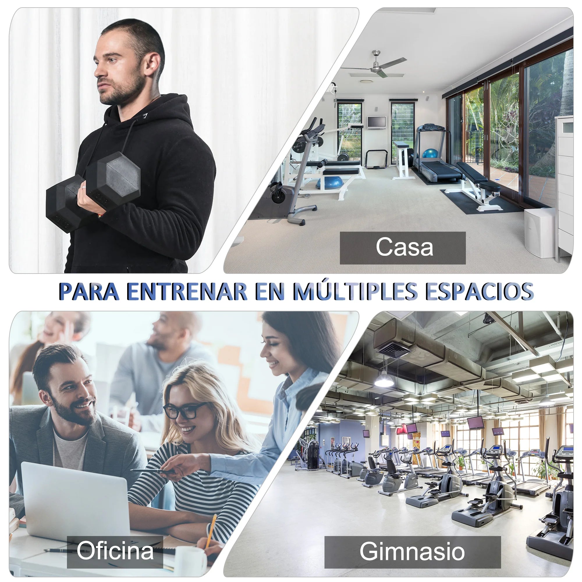 Homcom Hexagonal Dumbbell 15 kg with Black and Silver Metal Connecting Bar