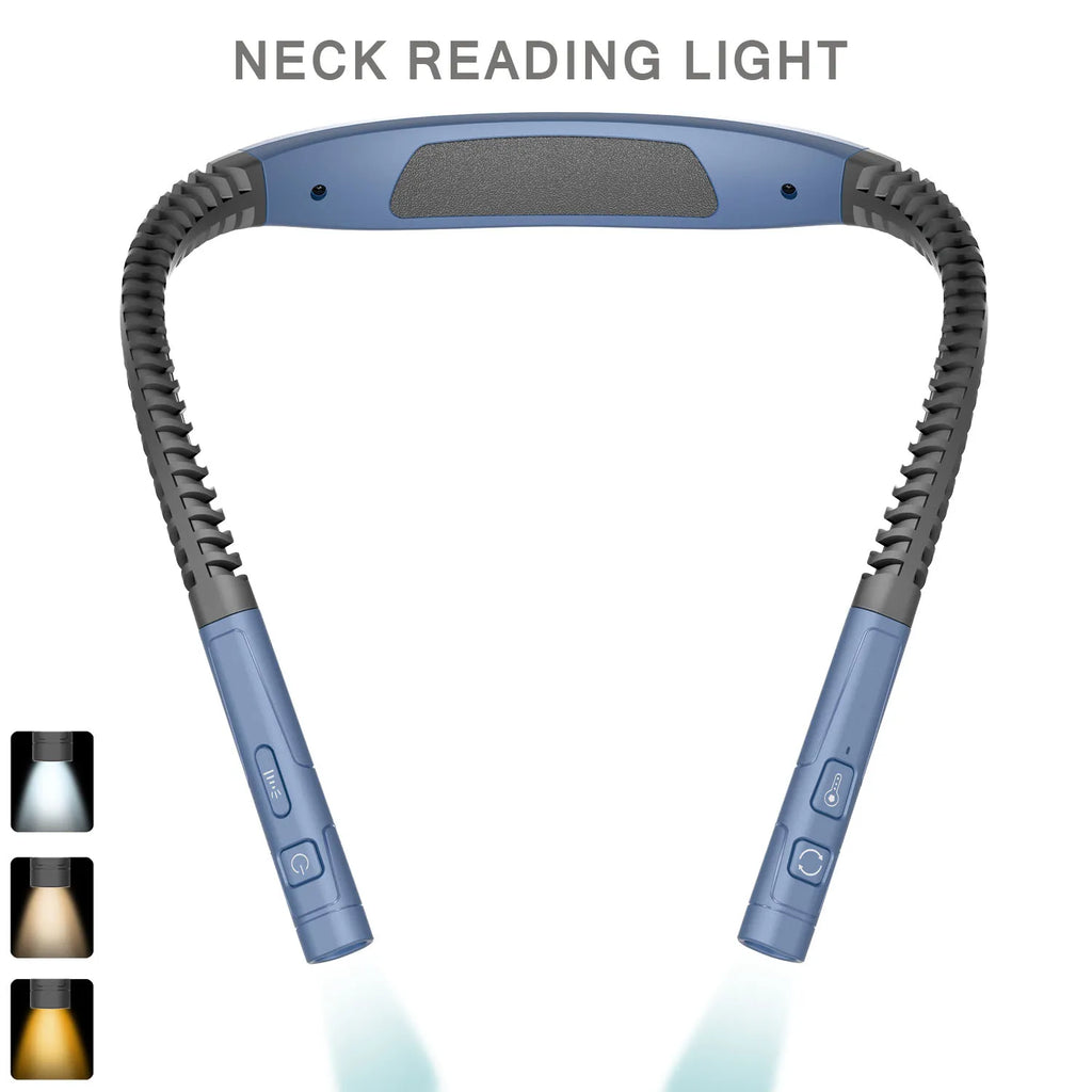 LED Neck Hanging Lamp Reading Light Rechargeable Read Night Lamp Portable Adjustable Hand Free Book Light Reading Neck Book Lamp