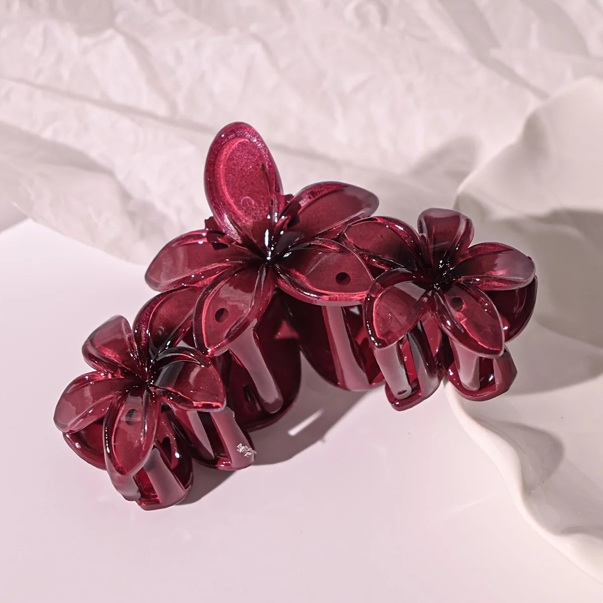 1/2Pcs temperament flower shark clip sweet egg flower grab clip elegant party ponytail clip fashionable hair clip