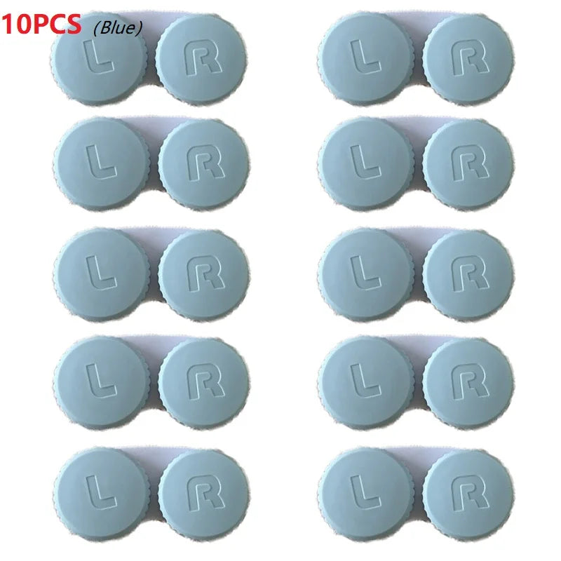 10PCS Multicolour Lenses Box Holder Travel Bottles Set Kawaii Contact Lenses Container Pupils Case Lens Kit Canister YXYJH05