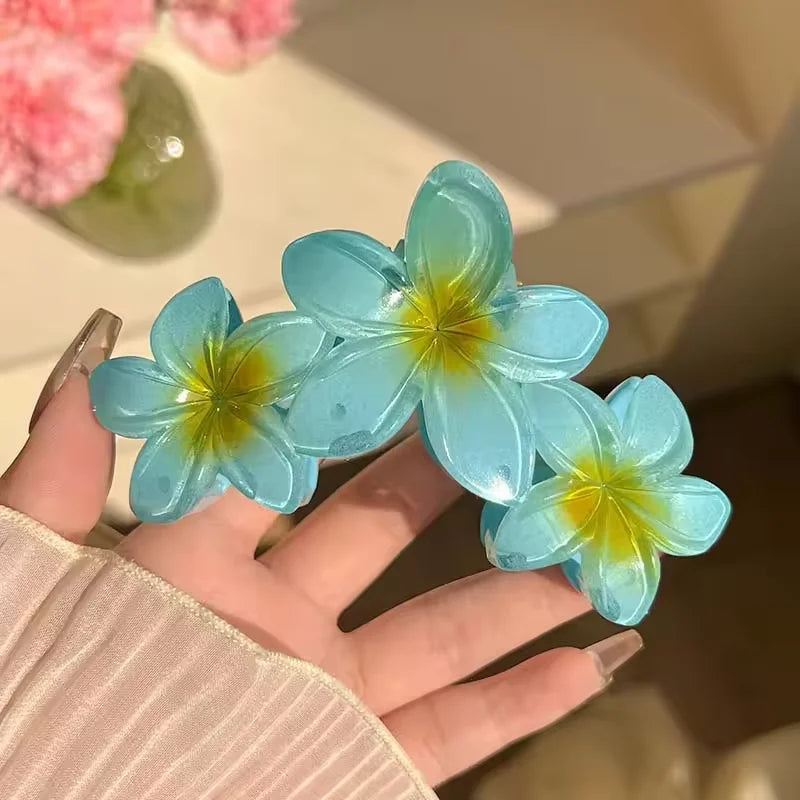 1/2Pcs temperament flower shark clip sweet egg flower grab clip elegant party ponytail clip fashionable hair clip