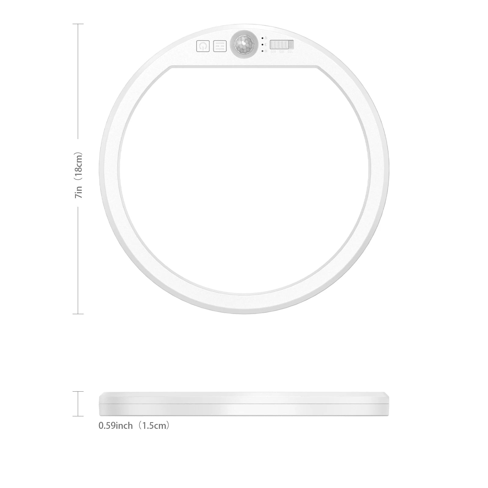 Ceiling Light withMotion sensor, 3 Color Modes(6500K/3000K/4500K),5000mAhRechargeable Battery, Remote Control for Closet