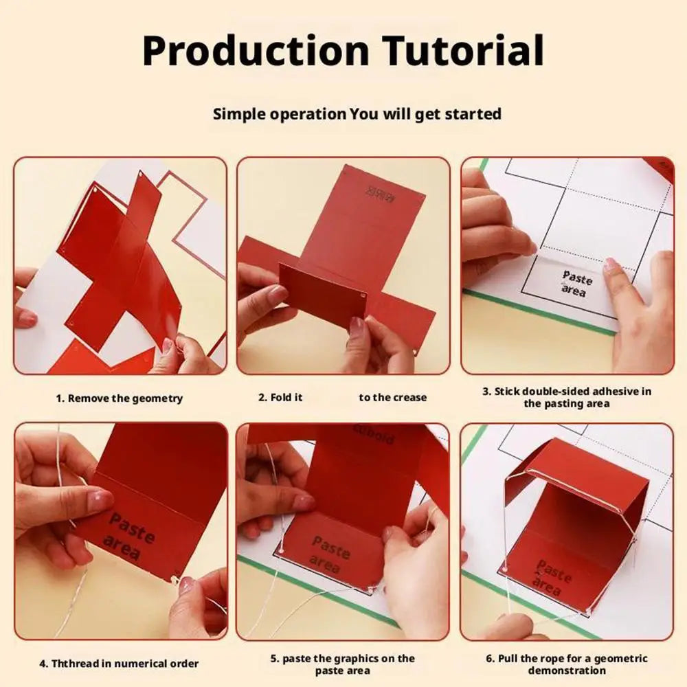 3D Geometry Quiet Book For Kids Montessori Educational Tracing Workbook Spatial Thinking Training DIY Math Learning Book