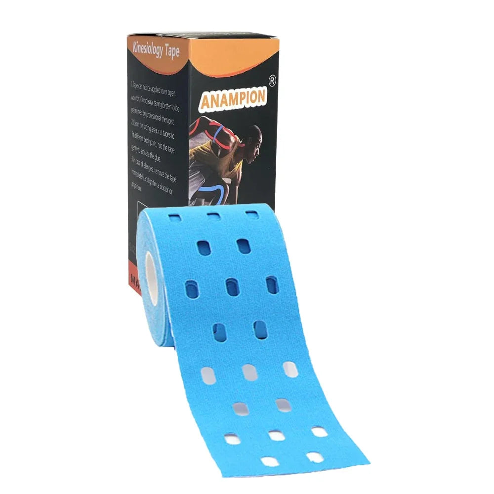 5cm Perforated Kinesiology Elastic Adhesive Tape Cotton Muscle Protection Athletes Breathable Gym Sports Glue Knee Protector