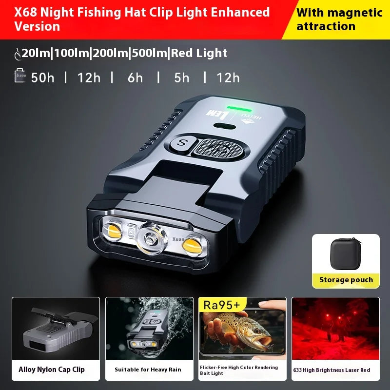 Fishing  Ultra Bright Long-Lasting Battery New 2025 Special Design Cap Clip Light For Night Fishing Sports Entertainment