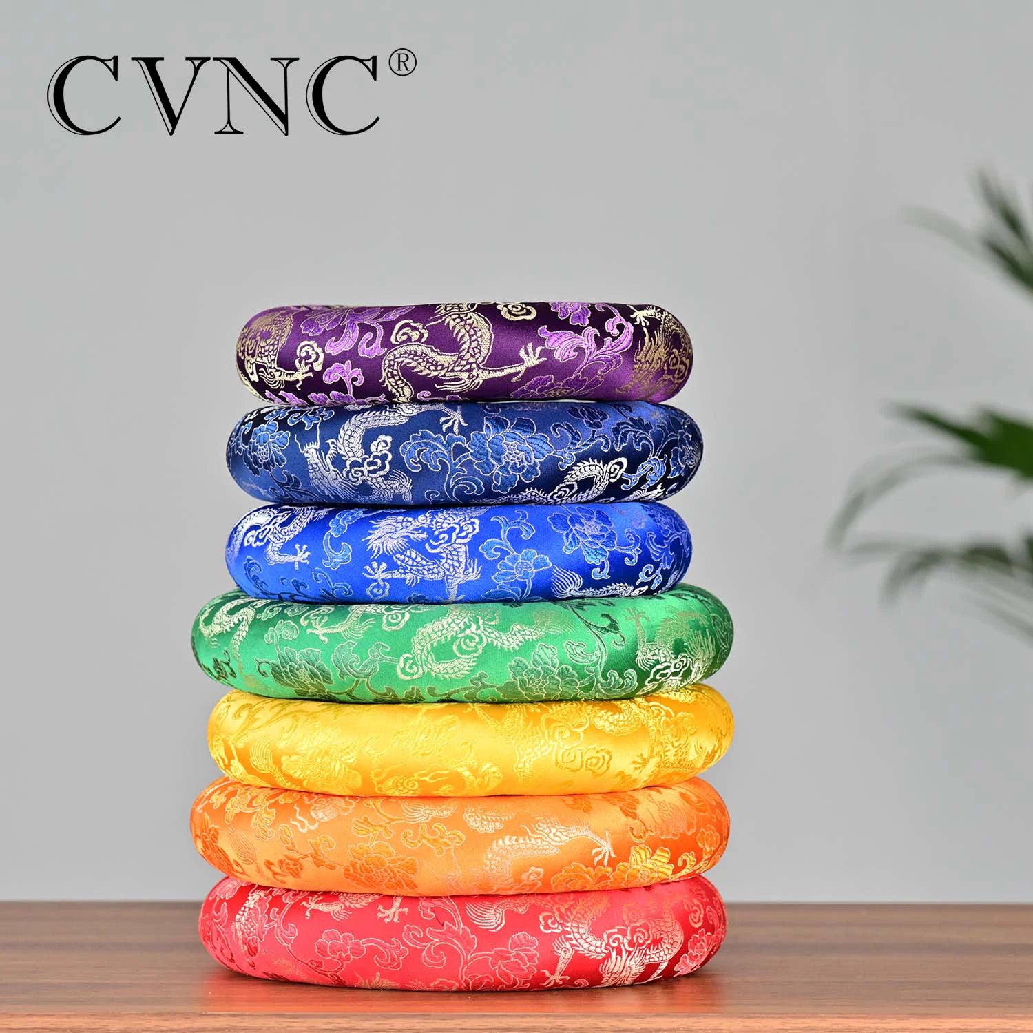 CVNC Accessory set of 7Pcs Colored Cushion O-ring for 6-12 Inch Crystal Singing Bowls