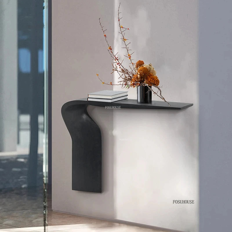 Modern Wooden Console Tables Home Special-shaped Console Entrance Table Wall Rack Living Room Furniture Entrance Console